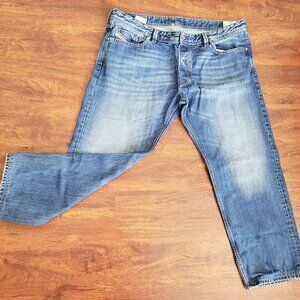 Diesel Larkee Regular Straight 40x30 5-Pocket Blue Button Closure Denim Pants